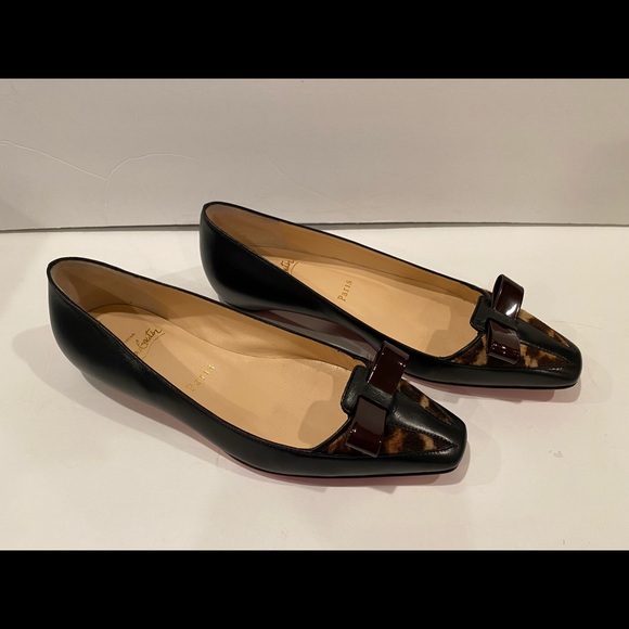 Christian Louboutin ballet flats leather pony hair black leopard 36 - Picture 4 of 10
